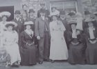 281  This is my grandma and grandad Wheeldons wedding. Early 1900's. Think it was taken outside their first house at the side of the assembly of god, up high street. I was told the young lady on the far left was Hannah Allsop, sister of Ruth Elliot, my dad's cousins. - Pic from Christine Slack