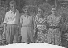 50  Left to Right: Jack Millward, Jacks Aunt Lucy, Jacks wife Muriel (nee Sturgess) and Lisha (or Alisha) Millward (a Dutch lady who married Jacks brother Herbert. They fled the Germans invading Holland) Thanks to Helen for the info (Helen is Jack Millwards granddaughter and daughter of John Millward - Jacks son)