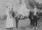 097  Written on the back - Aunty(?) Luce(?) Lucy May Queen the late Charlie Bartram and his mother and sister c1909 - Picture from the Slack family